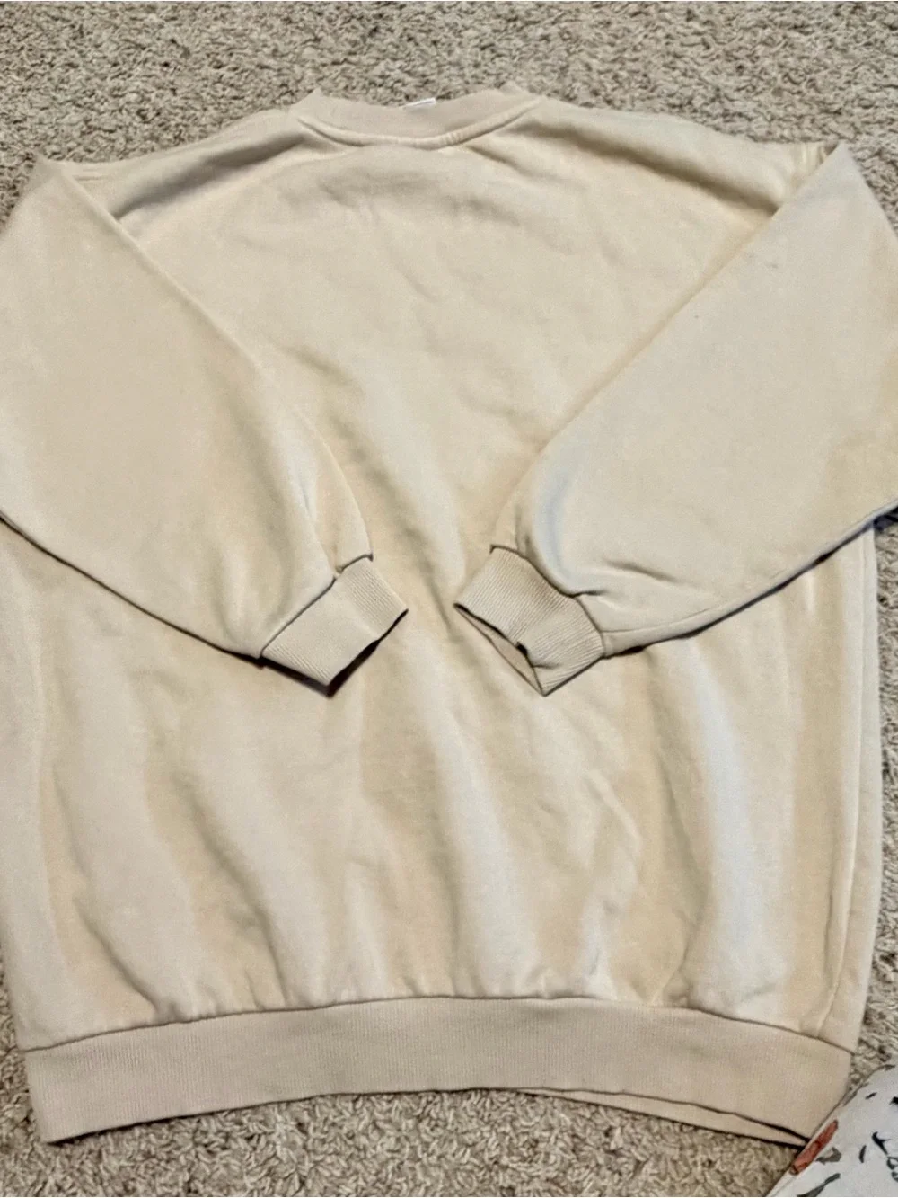 Nike Kid’s Crewneck Sweatshirt in Beige with White Swoosh